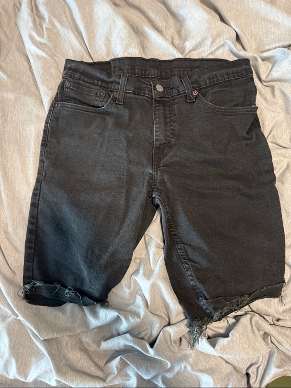 Levi's Black Cutoff Denim Shorts